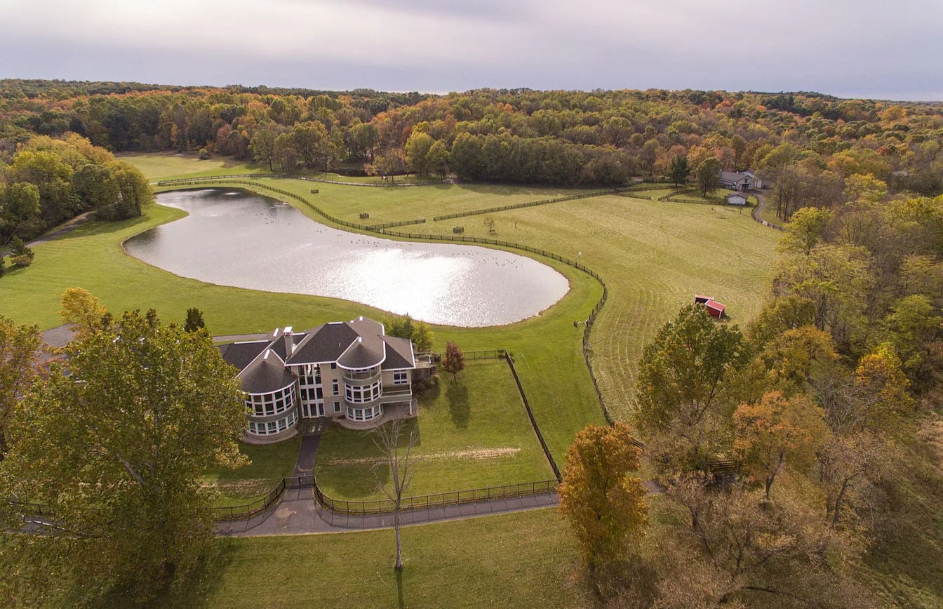 Aerial view of Riverbend Estate
