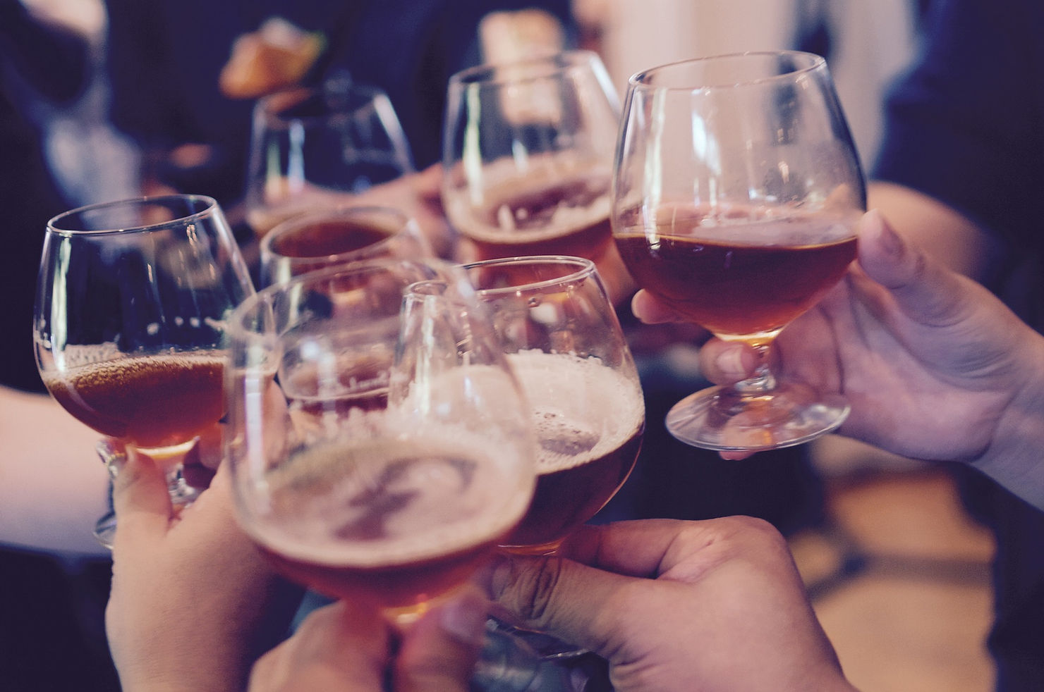 Winter alcohol cheers party
